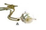 Kette - Echte Dillbl�ten in XL Glaskugel