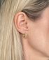 Preview: Creolen Blätter Zirkonia moderne kleine Ohrringe als glänzendes Geschenk für Sie