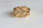 Preview: Fische Ring Fischscharm: vergoldeter Fingerring aus Edelstahl