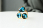 Preview: Statement Ring vergoldet: London blauer Topas hydro