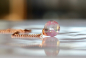 Preview: Wasser Kette Glitzer in rosé / Geschenk für Sie / Glaskugel Kette mit Glitzer / Schneekugel Kette / originelles Geschenk / Party Schmuck