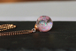 Preview: Wasser Kette Glitzer in rosé / Geschenk für Sie / Glaskugel Kette mit Glitzer / Schneekugel Kette / originelles Geschenk / Party Schmuck