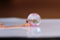Preview: Wasser Kette Glitzer in rosé / Geschenk für Sie / Glaskugel Kette mit Glitzer / Schneekugel Kette / originelles Geschenk / Party Schmuck
