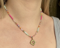 Preview: Perlenkette Boho Rosenquarz Sonne bunte Neon Glas Seeds Perlen Kette Sommer Festival Schmuck Geschenk für sie für Frauen Schwester Freundin