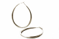 Preview: Ohrringe Creolen oval aus Edelstahl als sehr große Statement Ohrringe als glänzendes Geschenk für die Frau
