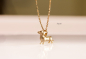 Preview: Kette Dackel Hund Gold / Geschenk für Sie / besonderes Geschenk / Dachshund Schmuck / moderne Kette / HundeSchmuck / Tier Kette / Haustier