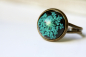 Preview: Ring Blüten Dillblüten Blumenschmuck blau