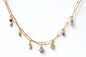 Preview: MultiCharm Kette Edelsteine Perlen Geburtsstein Halskette Februar Layering Kette Handgemachter Schmuck als persönliches Geschenk für Sie