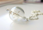Preview: Kette - Echte Pusteblume in Glaskugel silber
