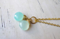 Preview: Kette *Aqua Chalcedon* Gold