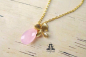 Preview: Kette *Rosa Chalcedon Orchidee* Gold