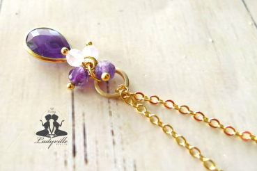 Kette *Amethyst Bezel* Gold