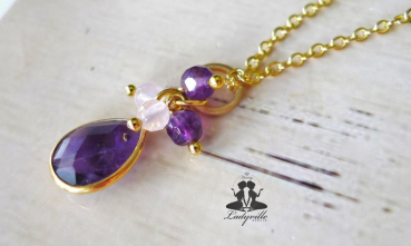 Kette *Amethyst Bezel* Gold