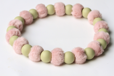 Perlenkette für Hunde: Plüsch Halskette mit Silikon Perlen als Luxus Variante