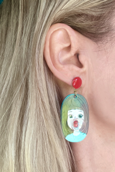 Ohrringe KaugummiBlase Mädchen fröhliche Bubblegum Ohrhänger als verspieltes Geschenk für sie