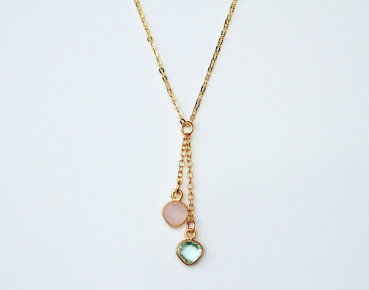 Personalisierbare Kette Geburtsstein Sterling Silber / Personalisiertes Geschenk / Geschenk für Sie / Edelstein Kette gold / Geburtstag Schmuck