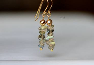 Labradorit Ohrringe Geburtsstein / Himmlische Ohrringe / Edelstein Schmuck / Geschenk für Sie / Origineller Schmuck / Labradorit Schmuck