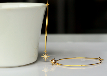 Stern Ohrringe - Creole Polarstern Ladyville