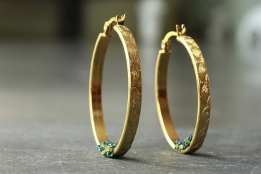 Creole vergoldet Boho Glitzerflakes aus Edelstahl als funkelndes Geschenk für sie