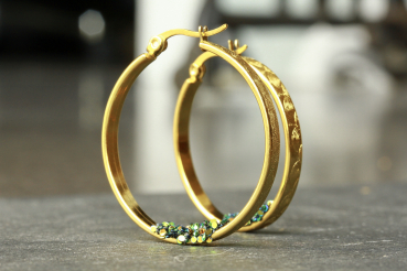 Creole vergoldet Boho Glitzerflakes aus Edelstahl als funkelndes Geschenk für sie