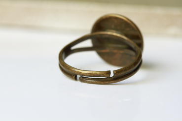 Ring Blüten Dillblüten Blumenschmuck blau