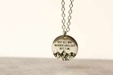 Kette Lost Opal Sonnenaufgang / Geschenk Weltreisende / Geschenk Teenager / Geschenk Wanderlust / Berge Schmuck / Geschenk für sie /Hoffnung