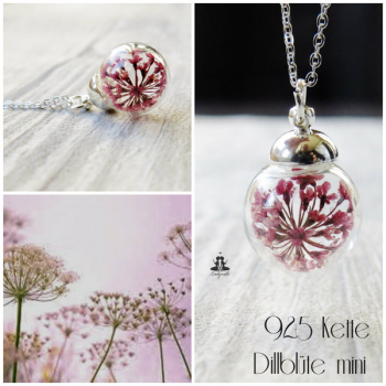 Schmuckset Ladyville echte Blüten Hochzeitsschmuck individueller Schmuck Geschenk Dillblüte Dill