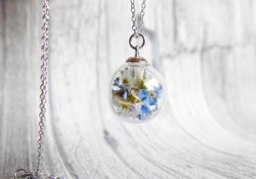 Schmuckset Ladyville echte Blüten Hochzeitsschmuck individueller Schmuck Geschenk Dillblüte Dill