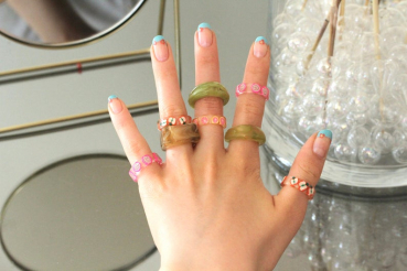 Block Ring Resin / Gießharz Ring / Geschenk für Sie / Statement Ring / verspielter Schmuck / Kunststoff ring / bunter Schmuck / Acryl Ring