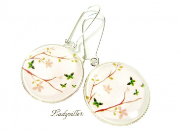 Grosse Ohrringe - Schmetterlinge im Frühling