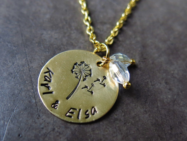 Handgestempelt - Pusteblume mit Wunschname