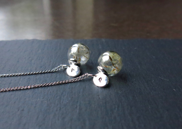 Sterlingsilber Freundin Pusteblumen Kette im Set