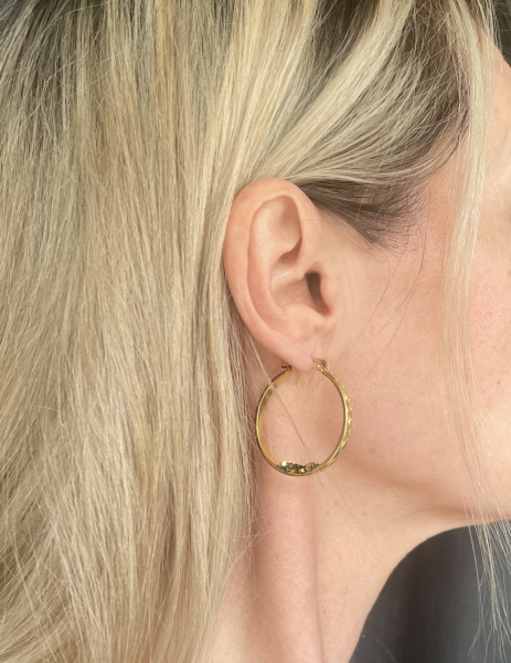 Creole vergoldet Boho Glitzerflakes aus Edelstahl als funkelndes Geschenk für sie