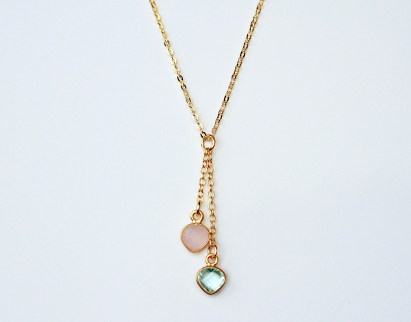 Personalisierbare Kette Geburtsstein Sterling Silber / Personalisiertes Geschenk / Geschenk für Sie / Edelstein Kette gold / Geburtstag Schmuck