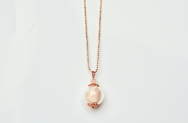 Blüten Kette Rosenquarz Ladyville