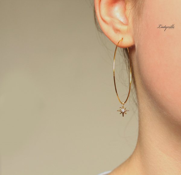 Stern Ohrringe - Creole Polarstern Ladyville