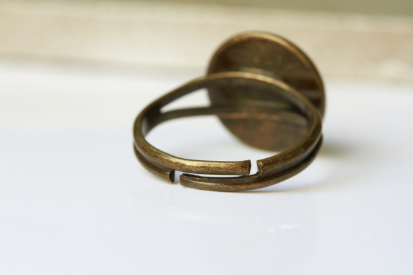 Ring Blüten Dillblüten Blumenschmuck blau