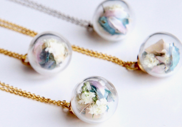 Schmuckset Ladyville echte Blüten Hochzeitsschmuck