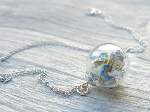 Schmuckset Ladyville echte Blüten Hochzeitsschmuck individueller Schmuck Geschenk