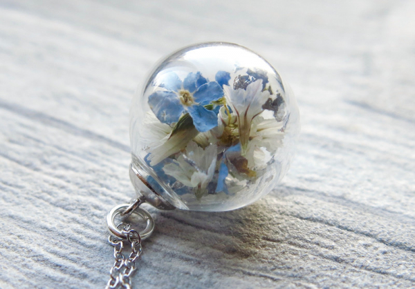 Schmuckset Ladyville echte Blüten Hochzeitsschmuck individueller Schmuck Geschenk