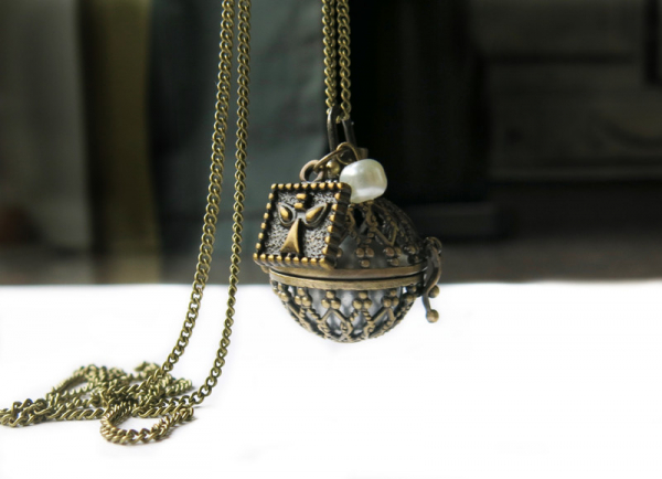 Klangkugel Kette Glücksbringer - Schutzengel / made for an angel / Geschenk für Sie / Geschenk für Schwester / Talisman / Glückskette