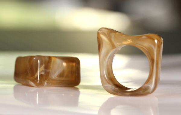 Block Ring Resin / Gießharz Ring / Geschenk für Sie / Statement Ring / verspielter Schmuck / Kunststoff ring / bunter Schmuck / Acryl Ring