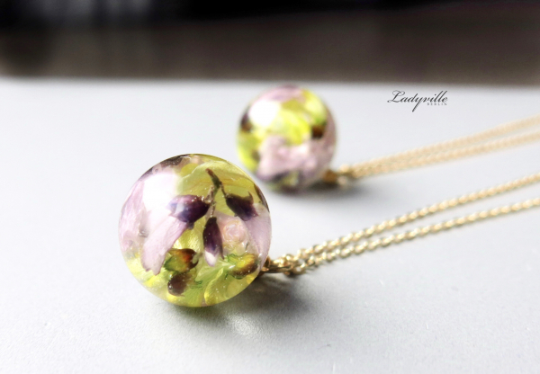 vergoldete 925 Sterling Kette, Ginster in Harz