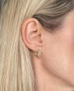 Creolen Blätter Zirkonia moderne kleine Ohrringe als glänzendes Geschenk für Sie