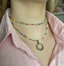 Damen Halskette Perlenkette Sommer Kette bunt Geschenk Frauen Schwester Mutter